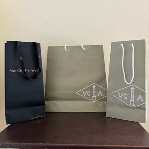 VCA Van Cleef & Arpels Shopping Bags Set of 3